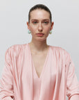 Moon Earring cloud marble