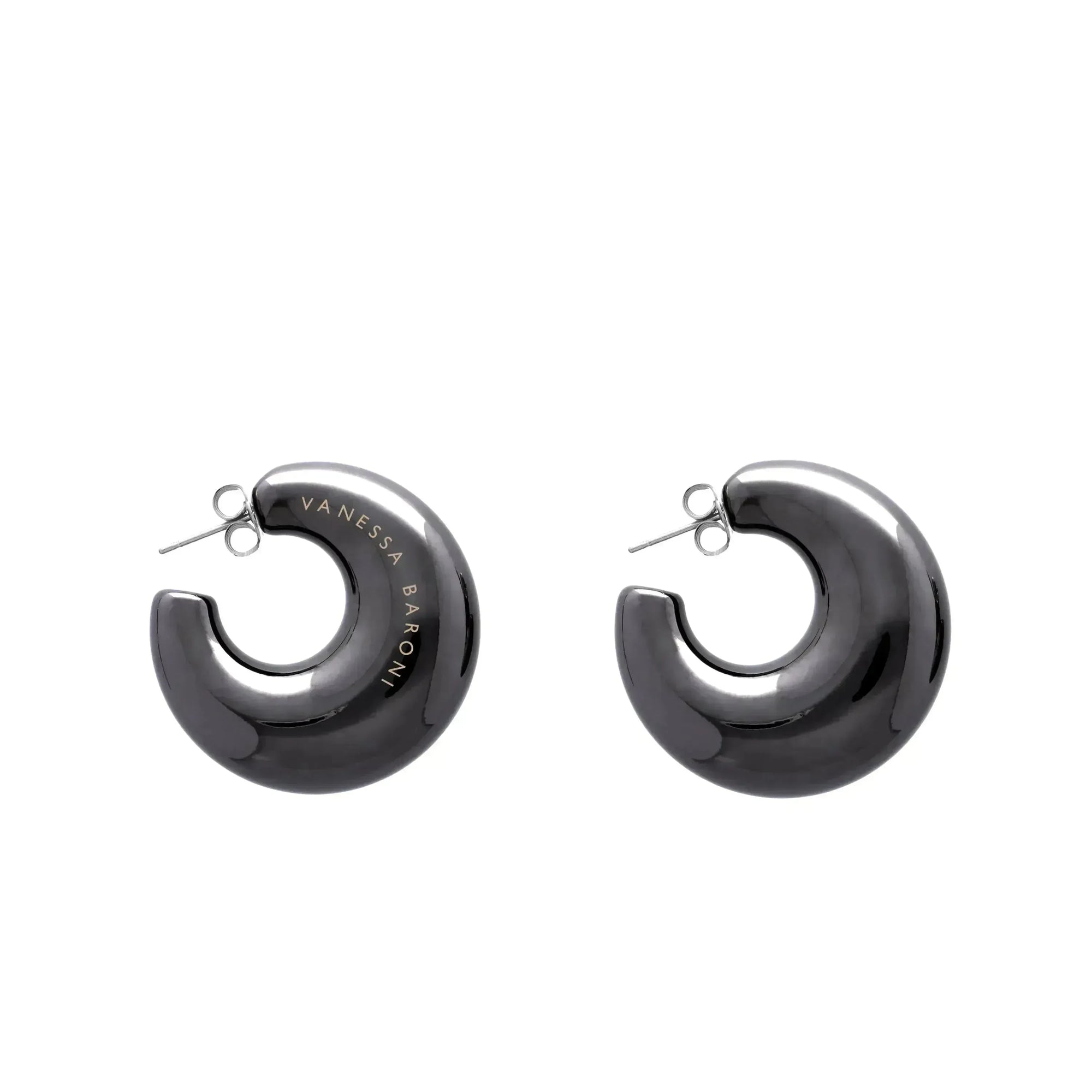 Moon Earring Ultrablack - Vanessa Baroni