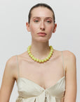 Small Beads Necklace Lemon Marble