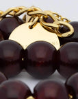 Small Beads Necklace bordeaux marble