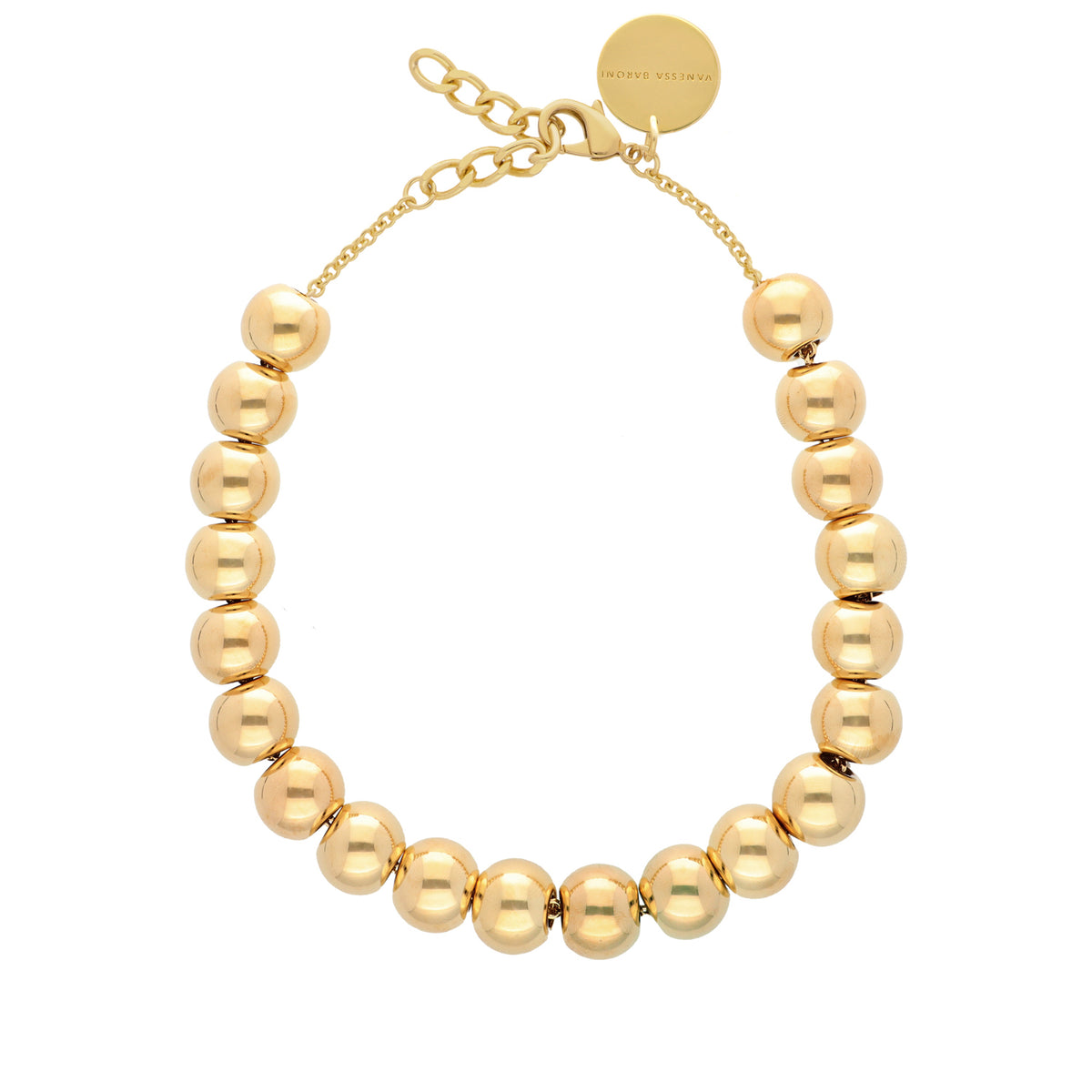 Small Beads Necklace Short Gold