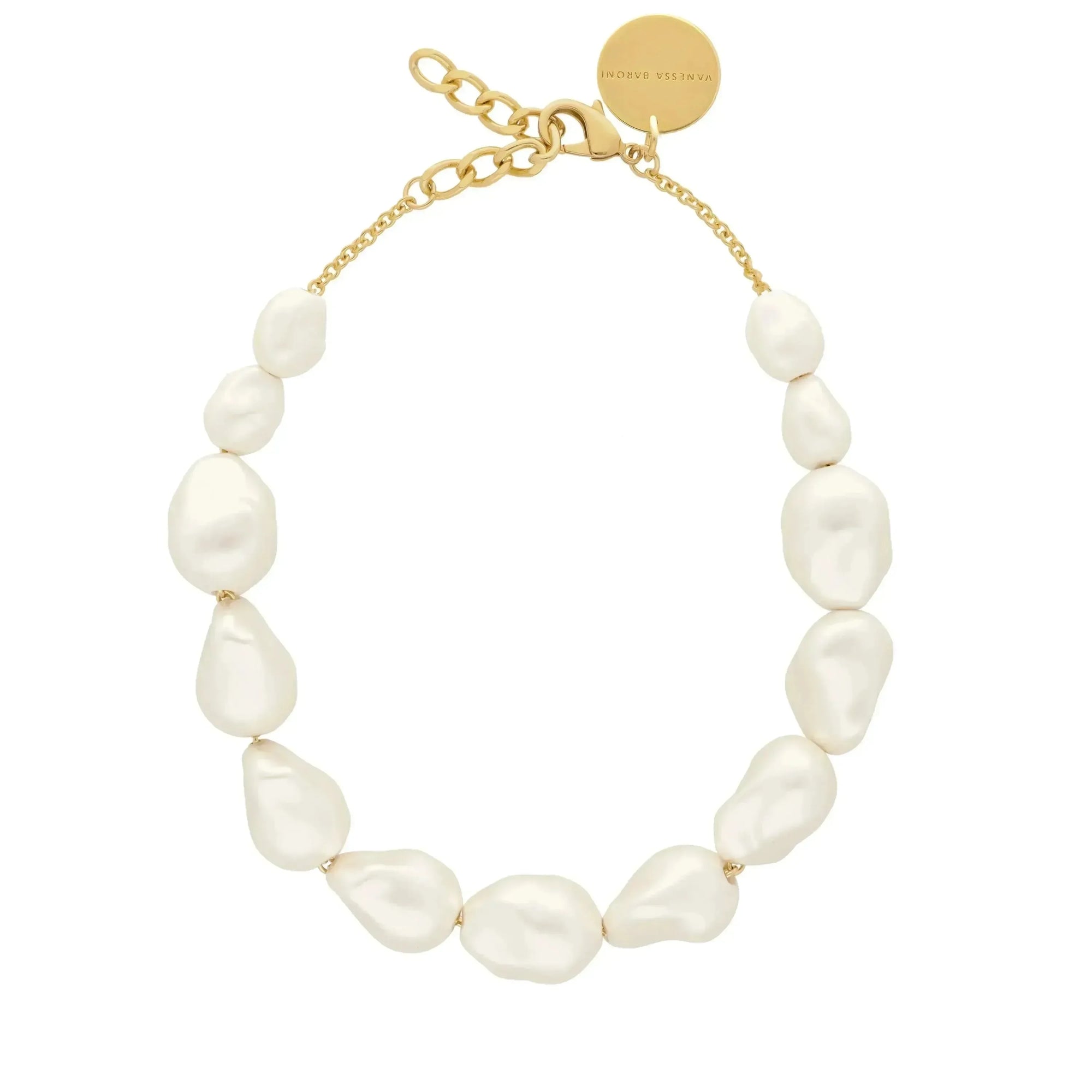Big Organic Pearl Necklace Short Pearl - Vanessa Baroni