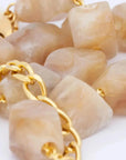 Stone Shaped Necklace Honey Marble - Vanessa Baroni