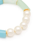 Flex Bracelet with Pearl opaline blue - mint