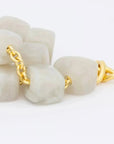 Mini Organic Shaped Necklace Snow White Marble - Vanessa Baroni