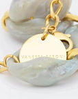Turtle Necklace Short Snow Green Marble - Vanessa Baroni