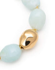 Organic Pearl Bracelet with gold - cloud marble