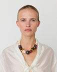 Portofino Necklace ivory rose marble