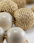 Raffia Beads Necklace Natural - Vanessa Baroni