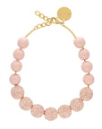 Raffia Beads Necklace Peach