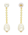 Hanging Organic Pearl Earring Pearl - Vanessa Baroni
