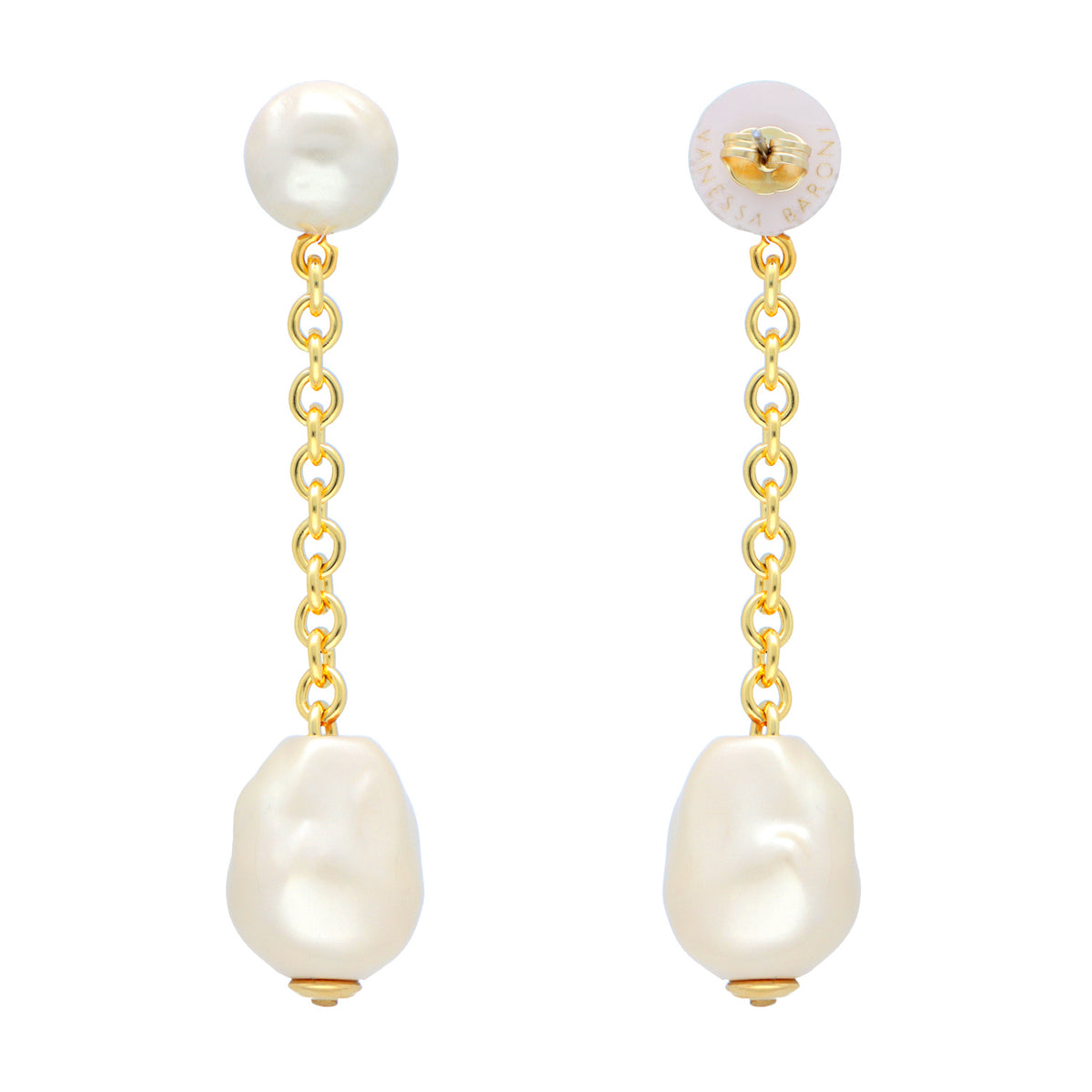 Hanging Organic Pearl Earring Pearl