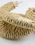 Raffia Big Moon Earring Natural - Vanessa Baroni