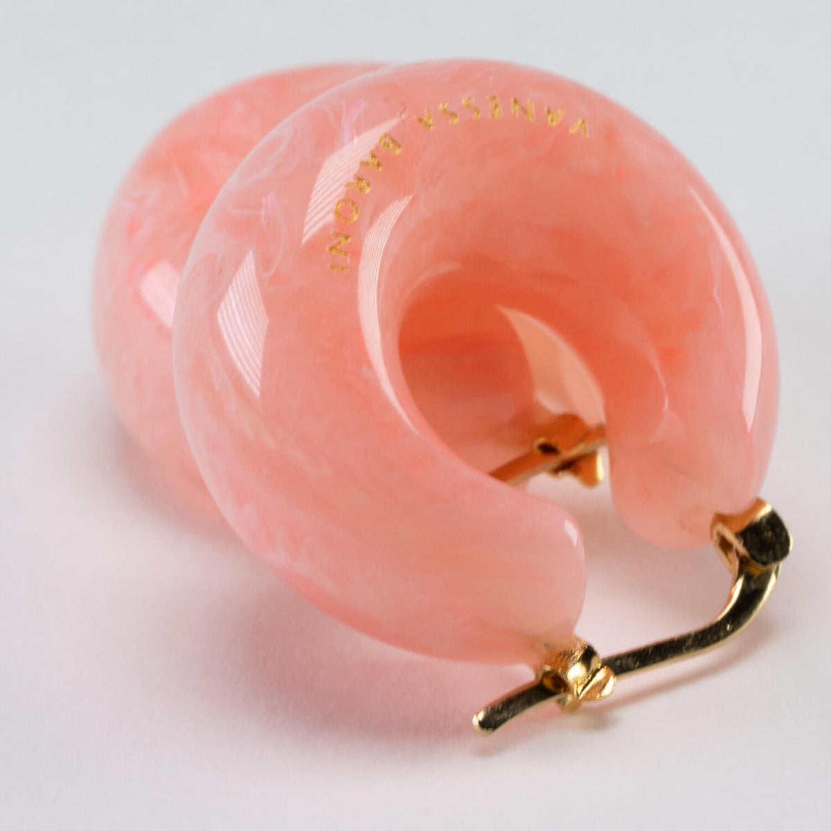 Circlet Earring Neon Pink Marble