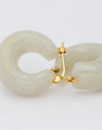 Circlet Earring Snow White Marble - Vanessa Baroni