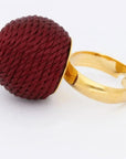 Wrapped Beads Ring Bordeaux - Vanessa Baroni