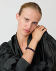 Mini Beads Flex Bracelet aubergine marble