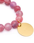 Mini Beads Flex Bracelet crystal pink marble