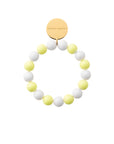 Mini Beads Flex Bracelet 2 color off white - butter yellow