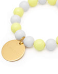 Mini Beads Flex Bracelet 2 color off white - butter yellow