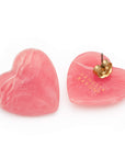 Love Earring watermelon marble