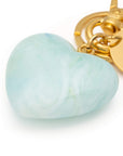 Heart Key Chain Charm cloud marble
