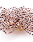 Fringe Brooch clear taupe