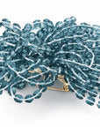 Fringe Brooch clear teal