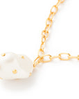Single Big Organic Stud Pearl Necklace pearl