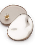 Galaxy Nugget Earring clear taupe