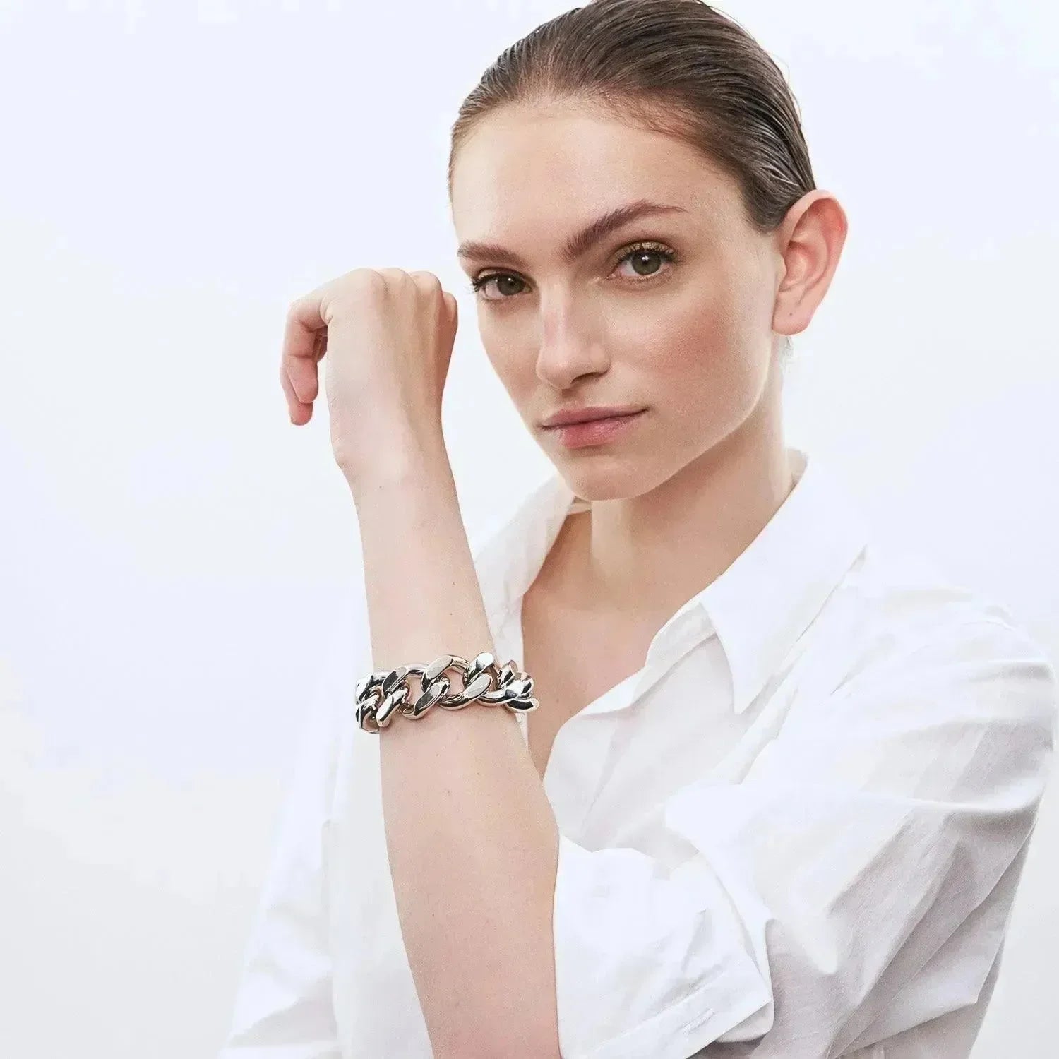 Flat Chain Bracelet Silver - Vanessa Baroni