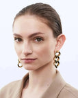 New Flat Chain Earring Gold - Vanessa Baroni