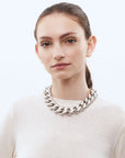 Flat Chain Necklace Silver Vintage - Vanessa Baroni