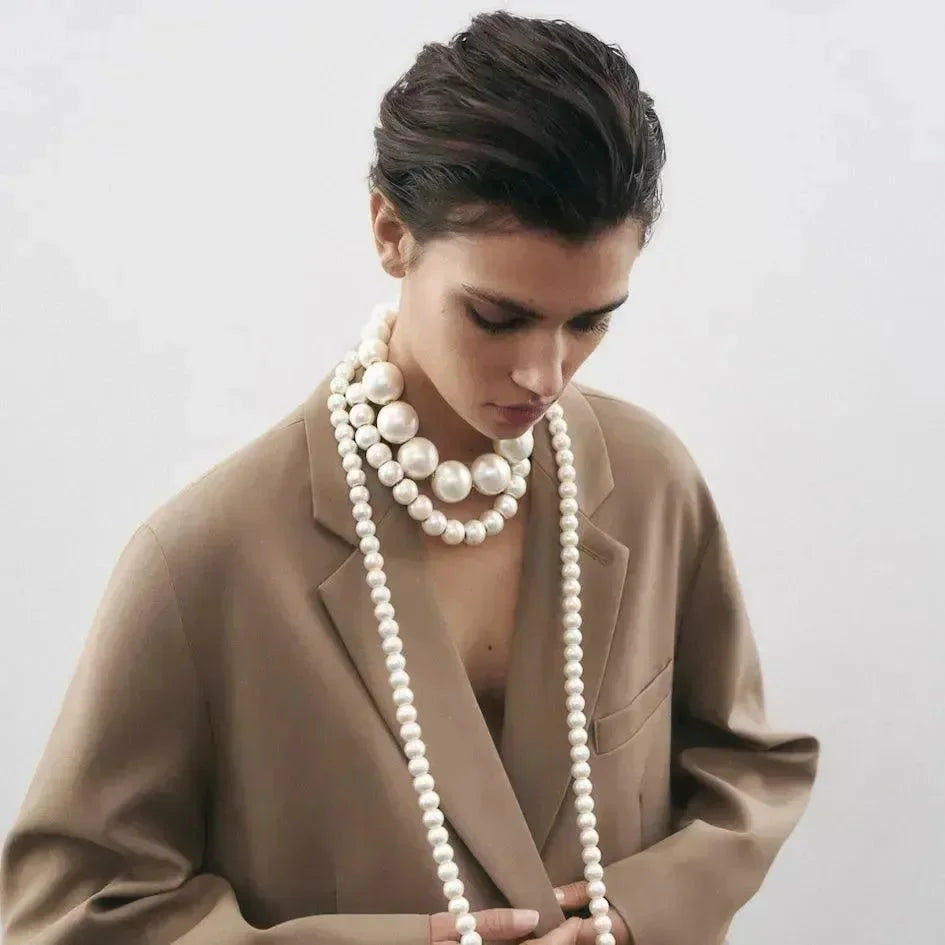 Small Beads Necklace Short Pearl - Vanessa Baroni