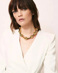 Ball Chain Necklace Short Gold