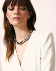 Mini Organic Shaped Necklace Silver - Vanessa Baroni