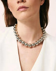 Small Beads Necklace Short Silver - Vanessa Baroni