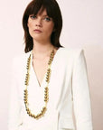 Ball Chain Necklace Long Gold