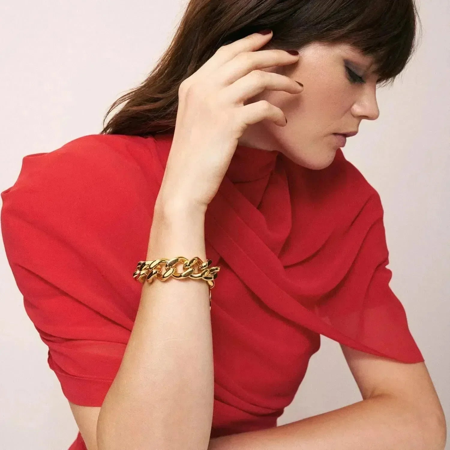 Mini Flat Chain Bracelet Gold - Vanessa Baroni