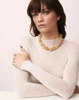 Stone Shaped Necklace Honey Marble - Vanessa Baroni