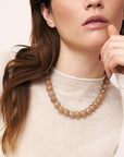 Mini Beads Necklace Biancone Marble - Vanessa Baroni