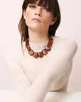 Big Organic Shaped Necklace Bernstein - Vanessa Baroni