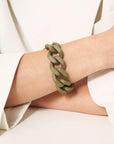 Flat Chain Bracelet Matt Olive - Vanessa Baroni