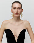 Vintage Tripple Earring off-white