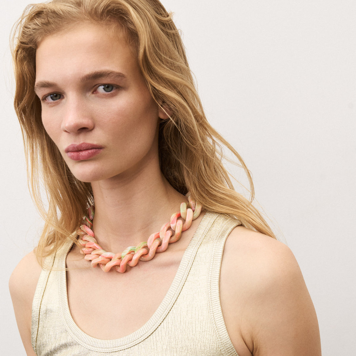 Flat Chain Necklace Summer Vibe