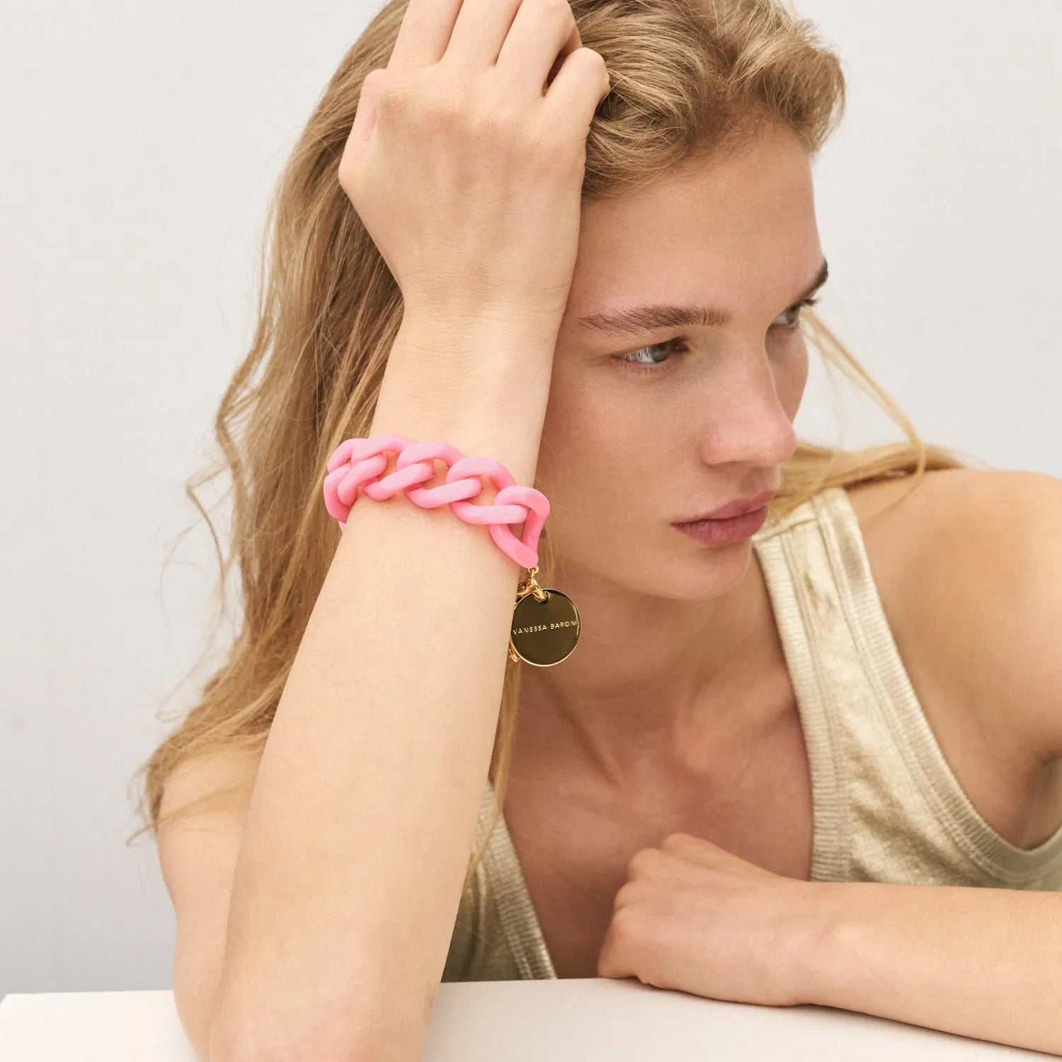 Flat Chain Bracelet Bubble Gum - Vanessa Baroni
