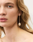 Hanging Organic Pearl Earring Champagner Pearl - Vanessa Baroni