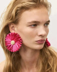 Sunflower Earring Fuchsia - Vanessa Baroni