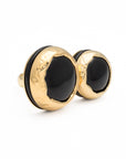 Vintage Double Round Ring black