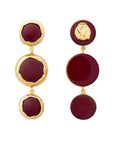 Vintage Triple Earring bordeaux